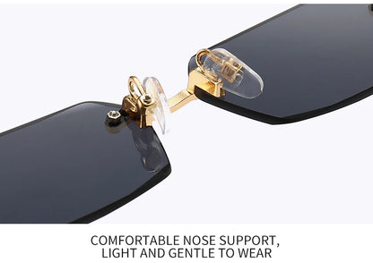 10 Pairs Per Set Wholesale Sunglasses For Women Fashion Rectangle Rimless Outdoor Eyewear Simple Casual Square Sun Glasses