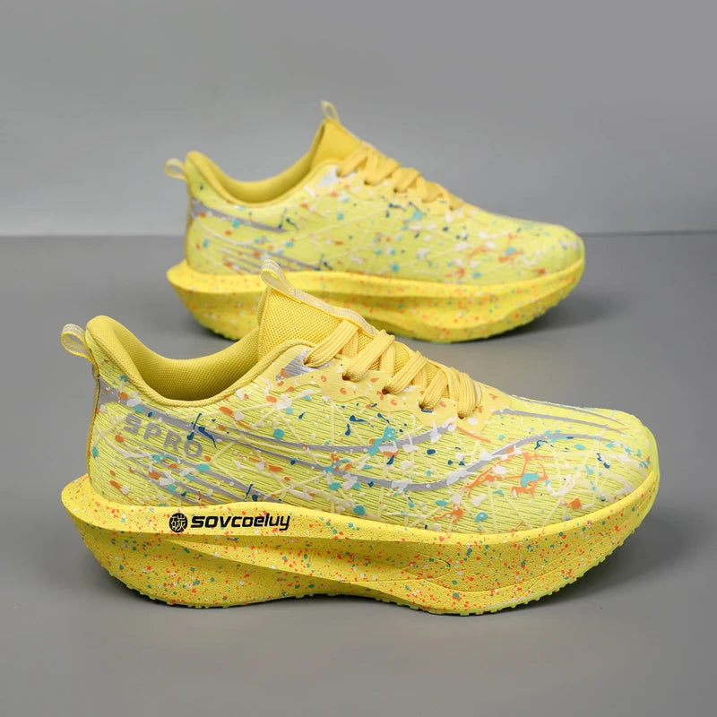 Running Shoes Carbon Board 2026 Marathon Cushion Men Sports Breathable Lightweight Women Comfortable Athletic Nonskid Sneakers