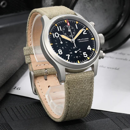 Militado VK61 VK67 Quarz-Chronographenuhr 39mm 316L-Edelstahlgehäuse 3 Zifferblätter wasserdicht 100M Multifunktions-Militäruhr