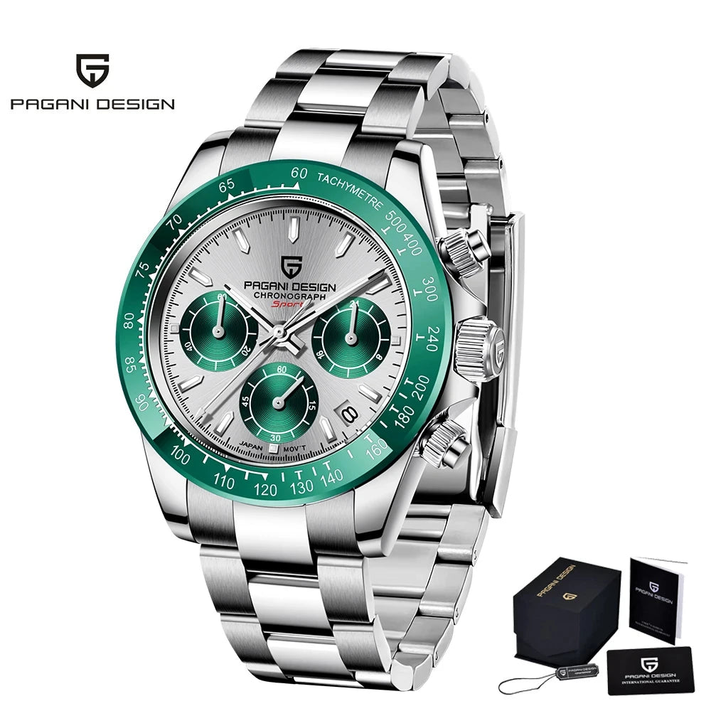 PAGANI Design 2026 New Mens Quartz Watch Luxury Sports Fashion Style Sapphire Glass Japan VK63 Movement Water Resistant PD1644