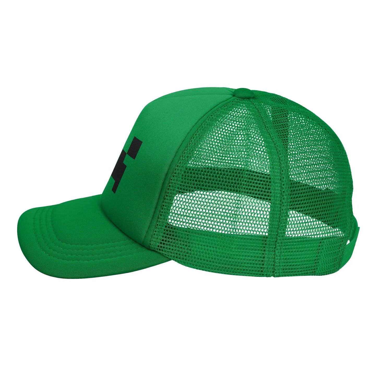Adult Creepers Big Face Videogame  Trucker Cap Mesh Baseball Cap Polyester Hat Sun Hat Adjustable Racing Cap Summer