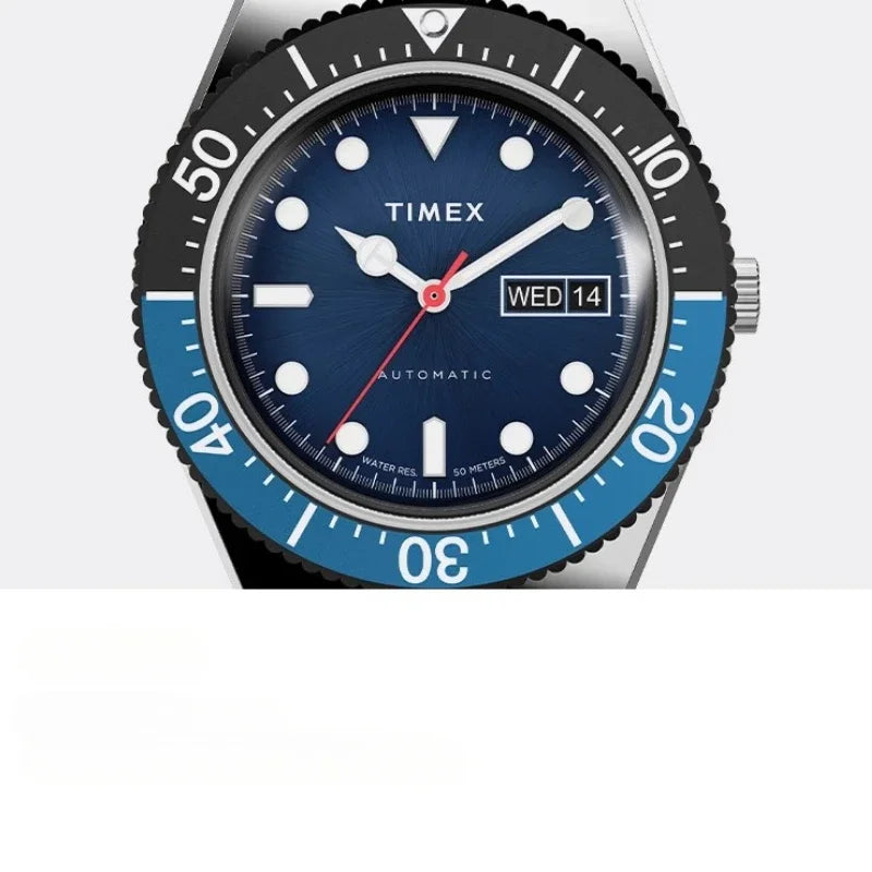 TIMEX Automatic Brand Men's Watch Luxury Leisure Multifunction Watches for Men Calendar Steel Strip Wristwatch