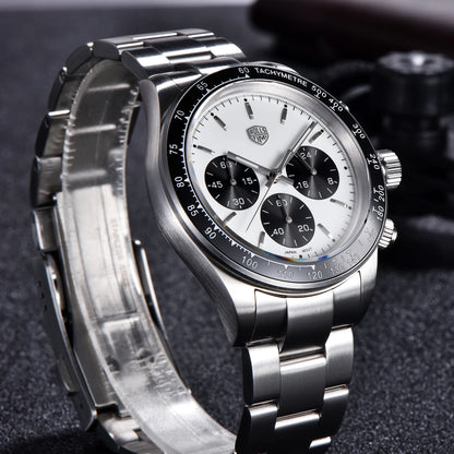 Pánské hodinky Rolls Timi Panda – křemenný chronograf, luxusní model, safírové sklo s antireflexní úpravou, vodotěsné, sportovní styl