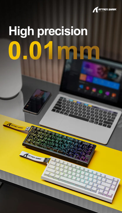 Tastiera da gaming magnetica ATTACK SHARK X68HE X68PRO HE e FREEWOLF F68 cablata F68Pro wireless per pro gaming 0.01mm Rapid Trigg