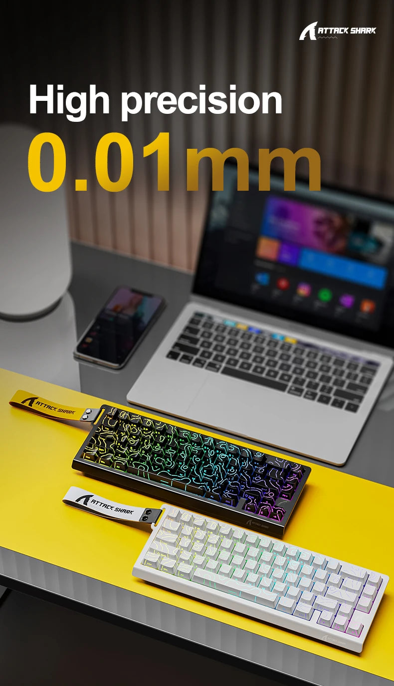 Magnetic Switch Keyboard ATTACK SHARK X68HE X68PRO HE and FREEWOLF F68 Wired F68Pro Wireless for Pro Gaming 0.01mm Rapid Trigger