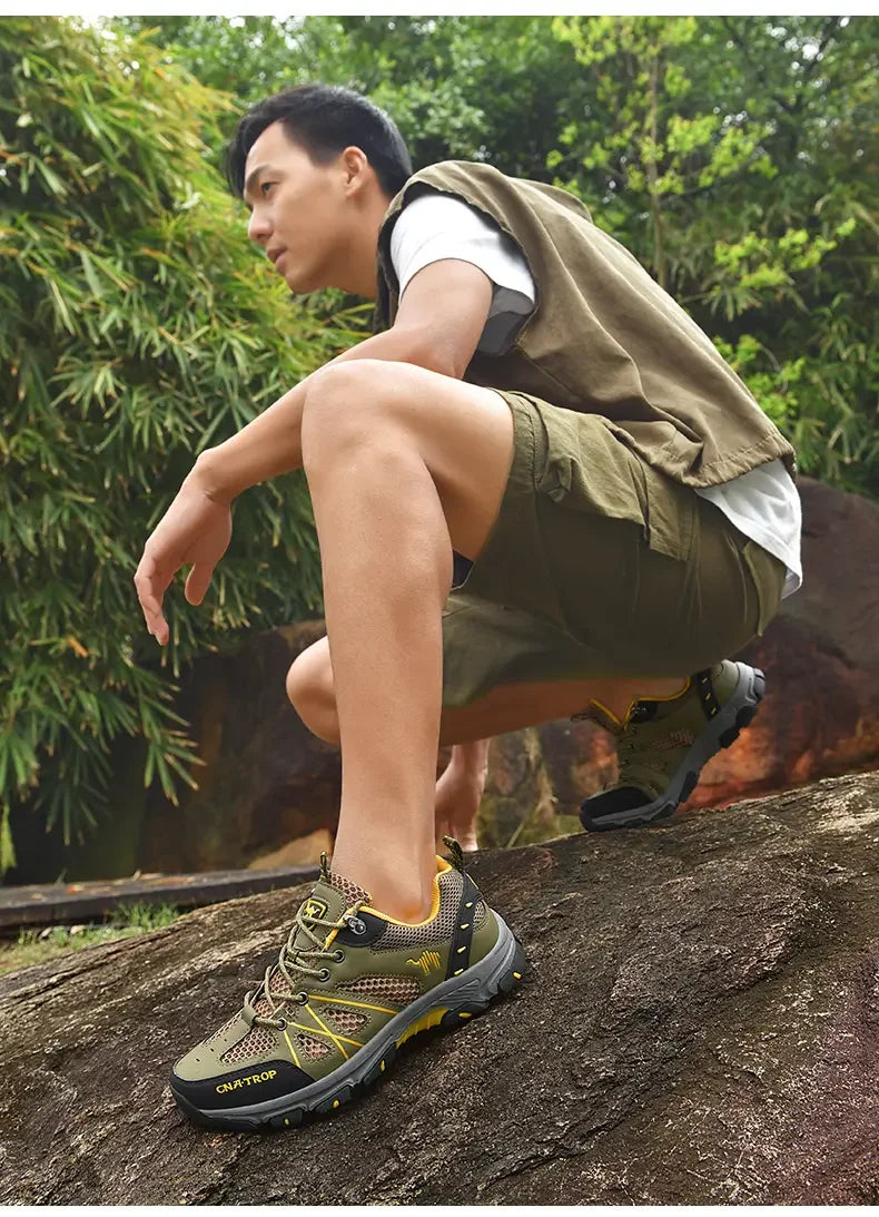 Men's Hiking Shoes Breathable Mesh Sports Summer Outdoor Wear-resistant Hiking and Hunting Tactical Shoes