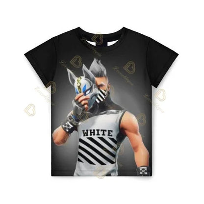 Boys Girls Cartoon T-shirt Fortnite Tshirt Battle Royale 3D 3 To 14 Years Victory Royale Game Kids Tops Teen Clothes