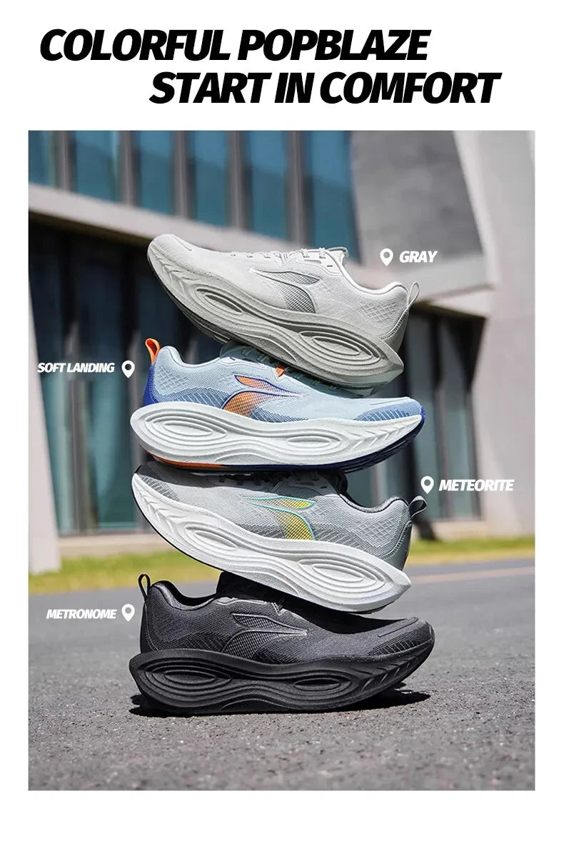 361 Degrees PopBlaze 5 Herren-Laufschuhe, neue Dämpfung, dicke Sohle, atmungsaktiv, rutschfest, Outdoor-Jogging-Sneaker für Herren 672532212