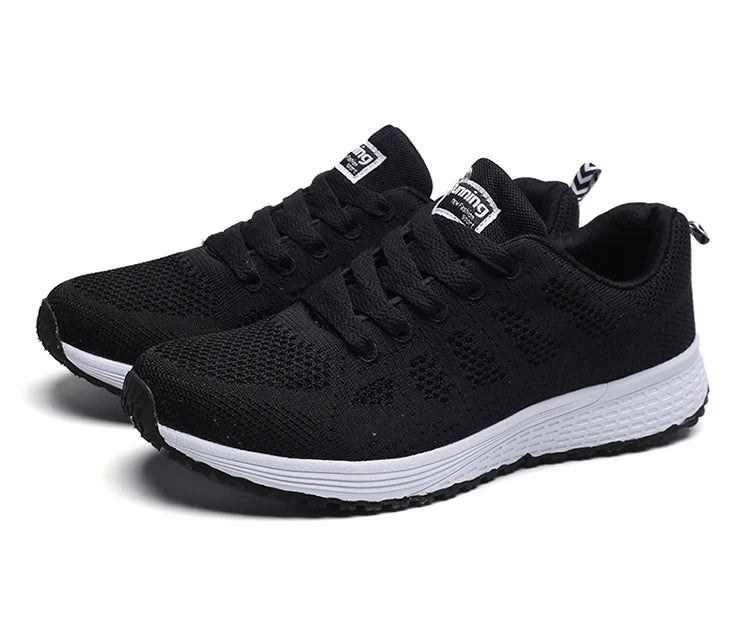 Damen-Flache Schuhe, Schnürschuhe, Freizeitsneaker, Damenschuhe, weiche Zapatos Mujer, große Größen
