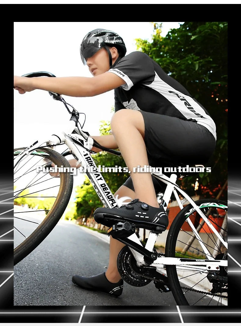 Hochwertige Fahrradschuhe für Herren, SPD, selbstverriegelnd, Rennrad-Sportschuhe, MTB-Mountainbike-Schuhe für Damen, rutschfeste Fahrradschuhe 36-47