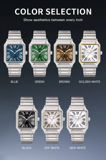 2025 New 34MM Specht & Söhne Quartz Watches Japan VH31 Movt Sapphire Blue Color Ultrathin Stainless Steel Relogio Masculino
