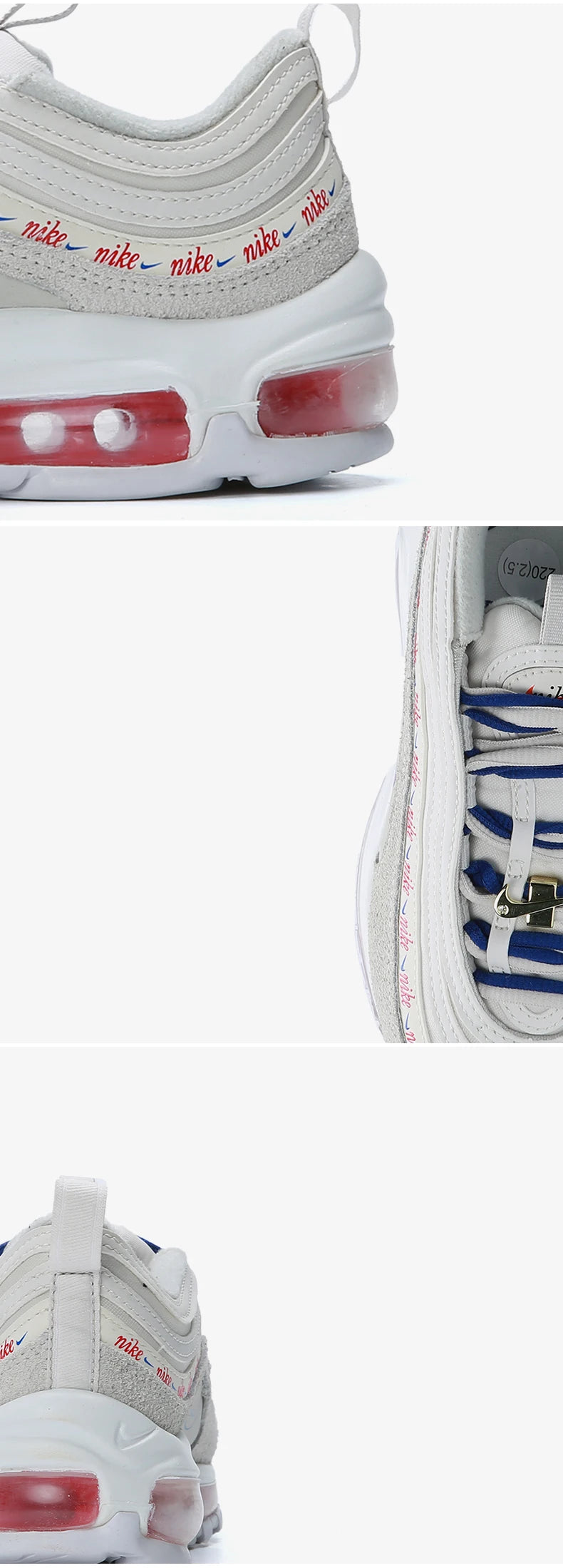 Zapatillas deportivas Nike genuinas AIR MAX 97 para mujer, de caña baja, con amortiguación de aire DC4013-001