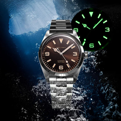 Baltany Men Automatic Watch 39MM Mechaical Wristwatch Bubble Sapphire 20ATM Waterproof C3 Luminous NH38 / SW200