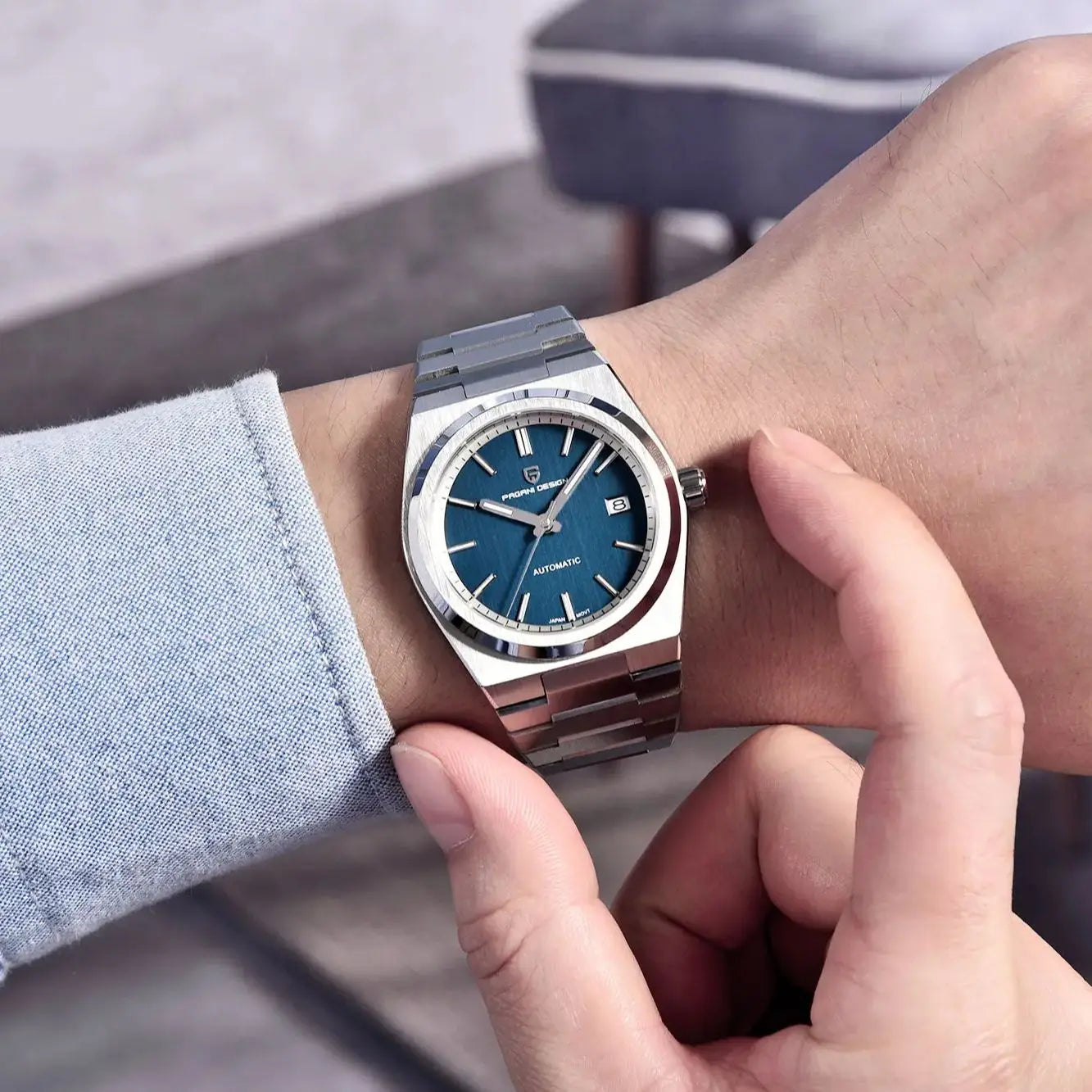 Pagani Design Men's Fashion Automatic Mechanical Watch Miyota8215 Luxury Sapphire AR Coated Stainless Steel Waterproof