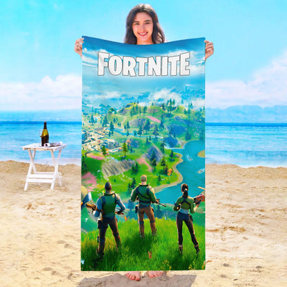 Game F-Fortnites Beach Towel Hotel Towels Bathroom Sauna Spa Playa Travel Swimming Pool For Home Baby Bath Microfiber Gym Shower