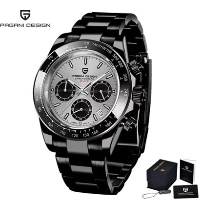 Original New PAGANI DESIGN PD-1664 Luxury Japan VK63 Movt Quartz Wristwatches Sapphire Waterproof Chronograph Gold Reloj Hombre
