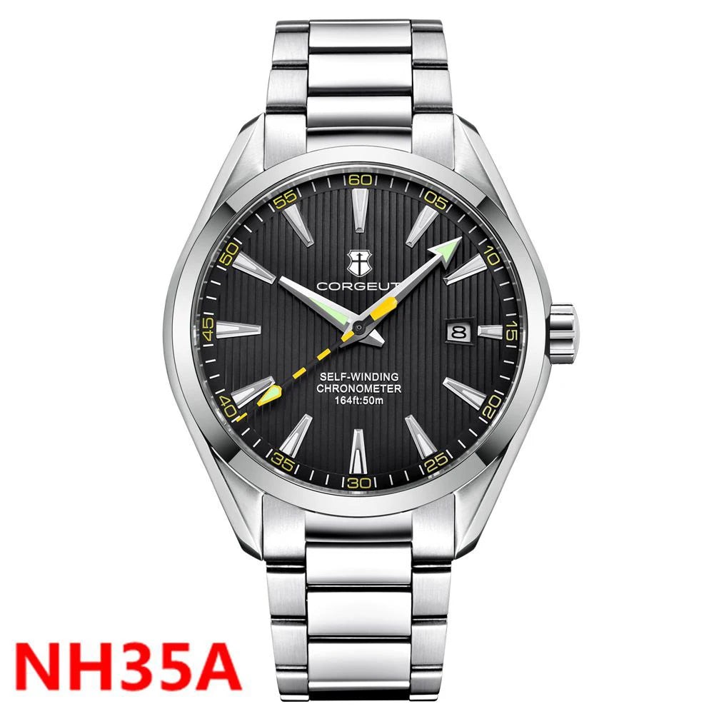 Luxury NH35 Corgeut Watch Men reloj hombre 41mm Sport Clock Automatic Mechanical Wristwatches Sapphire Steel Band Men's Watch