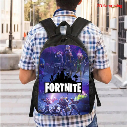 Conjunto de Mochila Infantil Fortnite de 2 Peças com Estojo, Leve e Resistente, Saco Escolar para Rapazes e Raparigas dos 6 aos 9 Anos, Material Escolar Diário