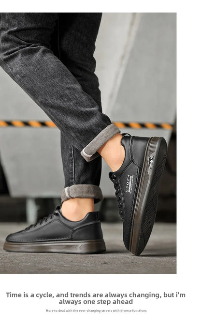 Mocasines slip-on deportivos de verano para hombre, estilo casual, ideales para conducir, versátiles, cómodos, transpirables y resistentes al desgaste, en cuero -..