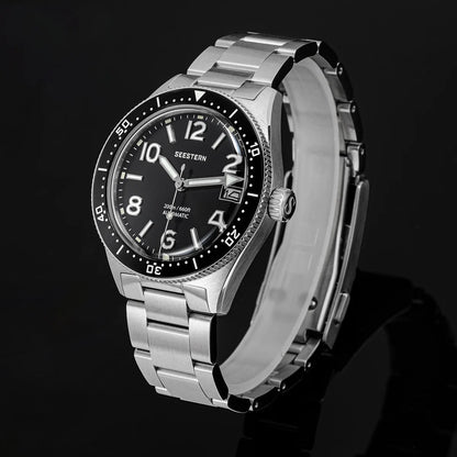 SEESTERN Diver Men Watch Automatic Mechanical Wristwatches NH35 Movement Ceramic Bezel 20Bar Waterproof Sapphire Luminou S434-2