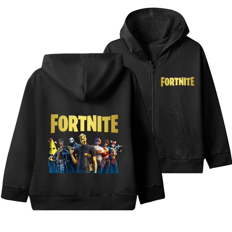 Hot Game Fortnite Zipper Hoodies Kids Hooded Jacket Children Thin Sweatshirt Autumn Long Sleeve Boy Clothing Casual Hood Coat
