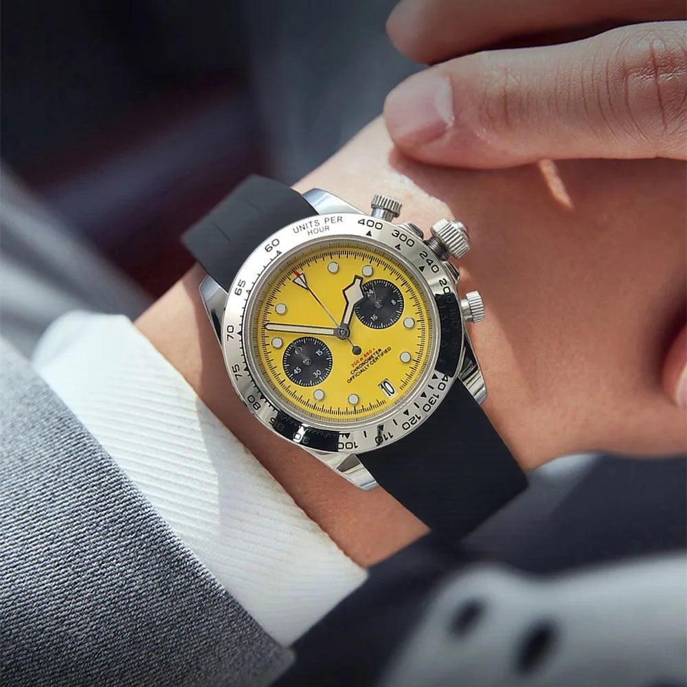 2025 New Latest VK64 Watch AR Sapphire Glass 5bar Men's Speed Sport Chronograph Fashion Quartz Watch relogio masculino