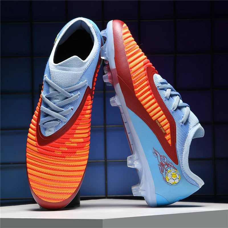 Neue Fußballschuhe für Herren, rutschfeste Fußballschuhe für Erwachsene, Outdoor-Sportschuhe für Jungen, lange Stollen, atmungsaktive und bequeme Trainings- und Wettkampf-Cleats