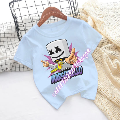 Fortnite Children’s T-shirts Game Cartoon Printed Characters Fortress Night Tees Game Short Sleeve Tops Summer Boys and Girls Clothes