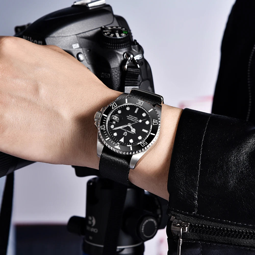 New PAGANI DESIGN Diving Automatic Mechanical Watch Luxury Sports Waterproof Watch Stainless Steel Sapphire Luminous Watch for Men