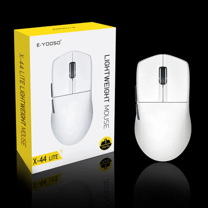 Ratón portátil ultraligero E-YOOSO con cable, ratón trimodo 2.4G /BT/USB-C recargable para ordenador portátil/PC/Mac