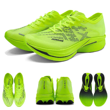 IRUNSVAN Chaussures de sport à semelle en carbone Chaussures de course à pied professionnelles pour marathon Chaussures de jogging respirantes et amortissantes unisexe 095