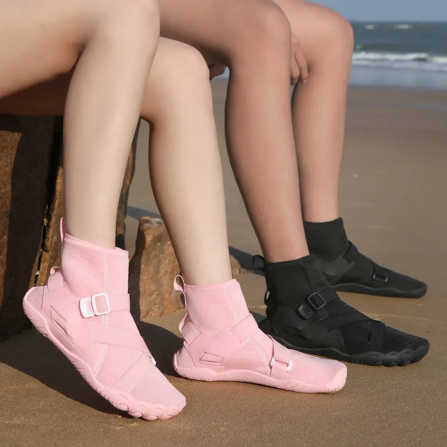 Zapatillas deportivas de exterior para senderismo y vadeo, unisex, para natación, calzado acuático de caña alta barefoot, zapatos aqua para playa, fitness, buceo y surf