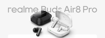 realme Buds Air 8 Pro Wireless Bluetooth 6.1 Earbuds – 55dB Active Noise Cancelling, LHDC 5.0, AI Translation, IP55 Waterproof TWS Earphones