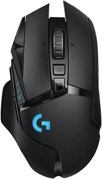 Logitech G502 HERO nagy teljesítményű vezetékes gamer egér HERO 25K érzékelővel, 25,600 DPI, RGB, állítható súlyok, 11 gomb, PC/Mac egér