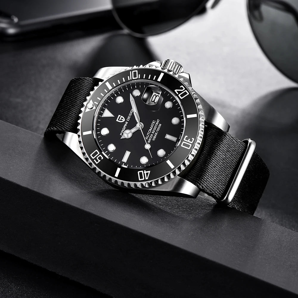 New PAGANI DESIGN Diving Automatic Mechanical Watch Luxury Sports Waterproof Watch Stainless Steel Sapphire Luminous Watch for Men