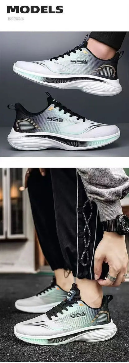 Breathable Mesh Men's Lightweight Casual Sneakers Non-Slip Soft Sole Running Shoes for Spring and Summer
