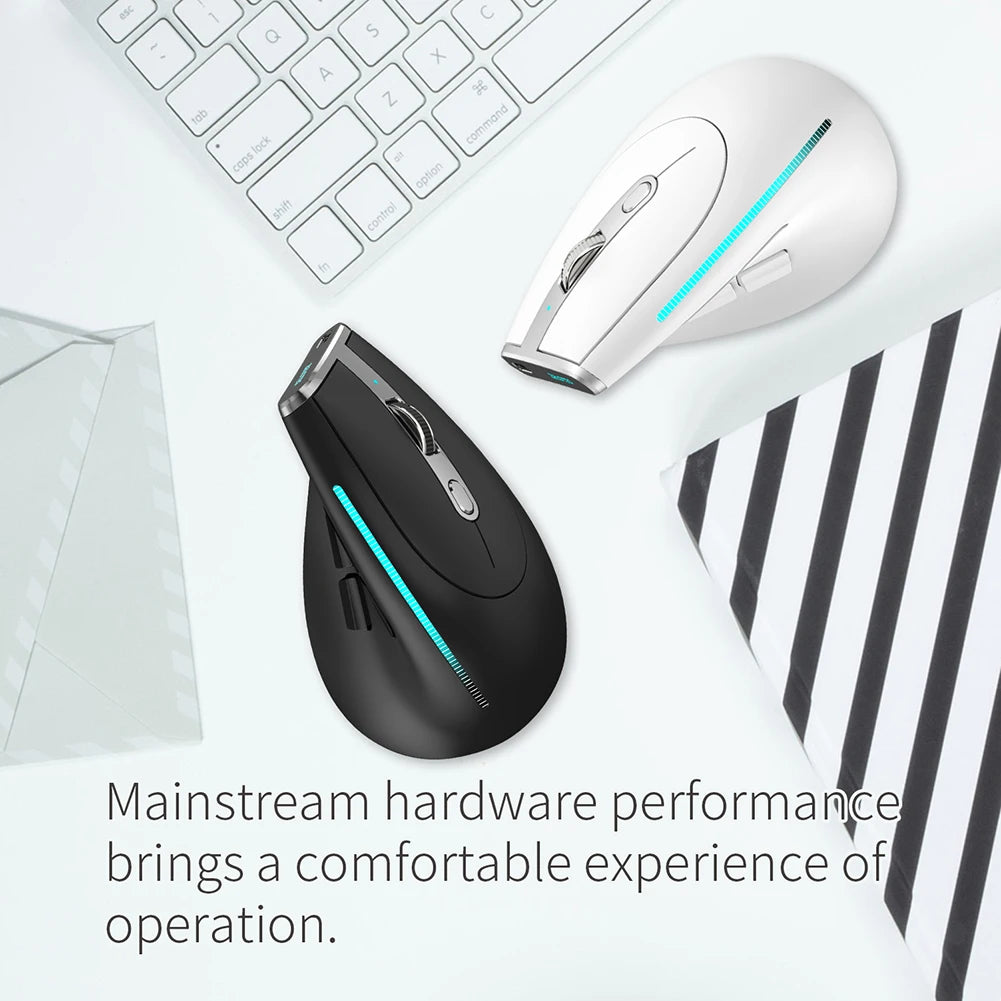 F-36 ergonomikus vertikális egér 2.4G+BT1+BT2 vezeték nélküli, jobb- és balkezes számítógépes gaming egér, optikai USB egér számítógéphez és laptophoz