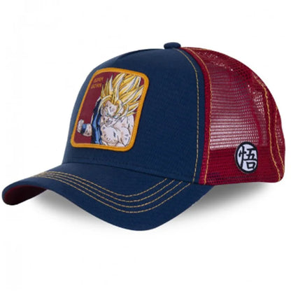 Dragon Ball Styles Anime Son Goku Bomuld Ny baseballkasket til mænd og kvinder Hip Hop Far Justerbar mesh-kasket Trucker-kasket