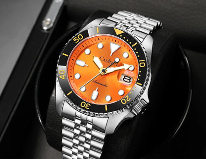 CADISEN New Luminous Men Mechanical Wristwatches Ceramic Bezel MIYOTA 8215 Sapphire Glass Automatic Watch Men Relogio Masculino