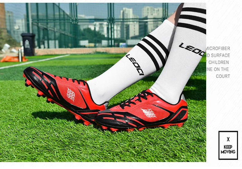 Soccer Shoes Men Turf Football Boots Fashion Firm Ground Studs Anti-Slip Boy Sneakers Original Outdoor Field Training Trainers