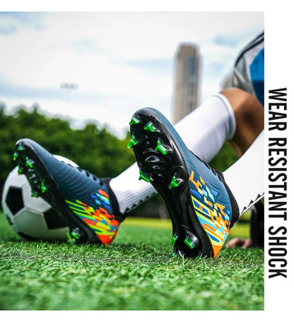 Casual Comfortable Men Sports Shoes Soccer Shoes Men Anti-slip Outdoor Grass Training Breathable Lace-up Football Boots
