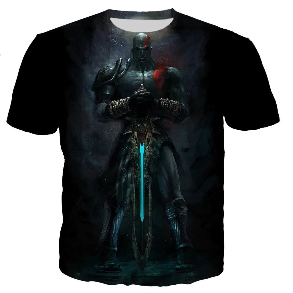 2023 Hot Game God of War 3D Printed T-shirt Men Women Summer Fashion Casual Oversized Streetwear T Shirt Cool Tops Tees