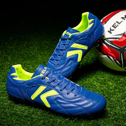 KELME FG Soccer Shoes Original Cow-Skin Sneakers Men Professional Grass Non-Slip Sports Training Football Boots ZX80011018