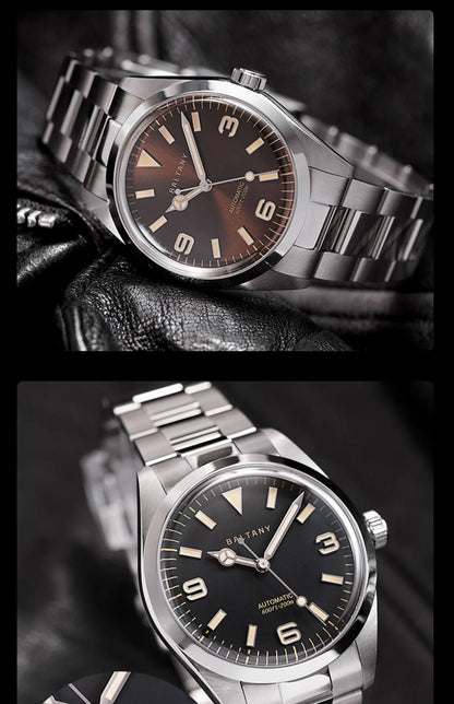 Baltany Men Automatic Watch 39MM Mechaical Wristwatch Bubble Sapphire 20ATM Waterproof C3 Luminous NH38 / SW200