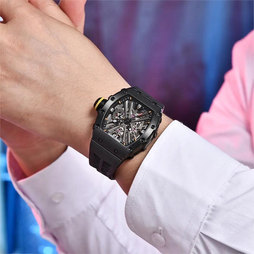 PAGANI DESIGN PD1738 Men Quartz Watches 42MM VH65 Black Case Sapphire Stainless Steel 50M Waterproof Wristwatch Watch for Men