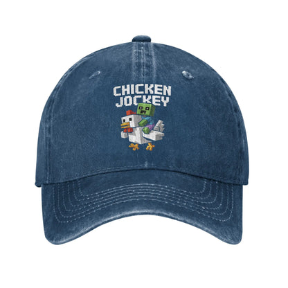 Chicken Jockey Zombie Pixel Art Zombie 2025 Movie Wear Baseball Caps Men Women Hats Cap Adjustable Trucker Hats Snapback Cap