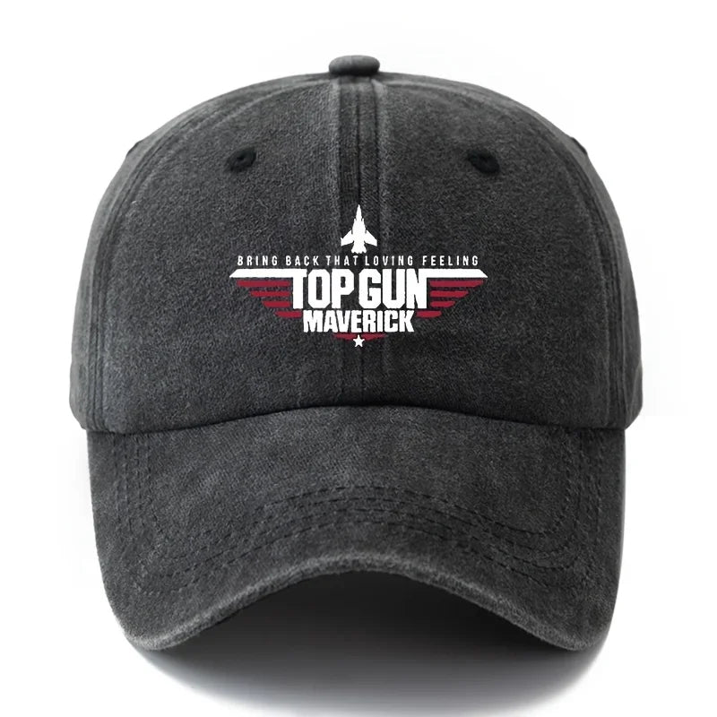"TOP GUN MAVERICK" Men'S Classic Vintage Baseball Cap, Adjustable  Hat with Curved Brim, Casual Outdoor Sports