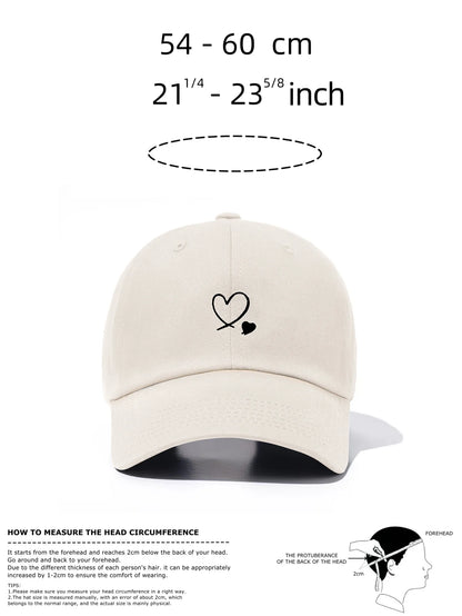 1 Piece Hearts Print Baseball Cap For Men & Women, Classic Casual Stylish, Perfect Gift For Families And Friends