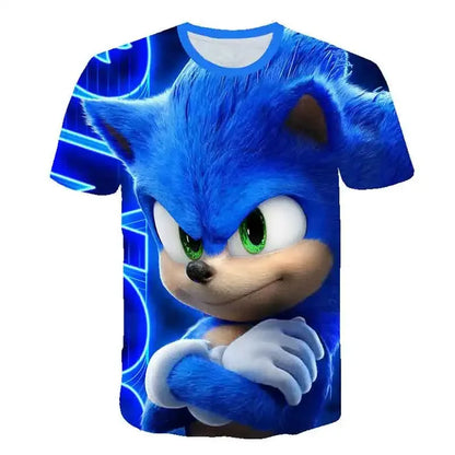 Men T Shirt Women Tee Boys Girls Top Adults Children Parent Child quick dry kid Tshirts Sonic Cartoon Anime Game 3D Print Tops