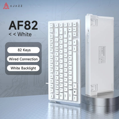 Tastiera AJAZZ AF82 Office a basso profilo RGB cablata/wireless gaming, layout 75% 82 tasti, batteria 4000mAh per Win/Mac